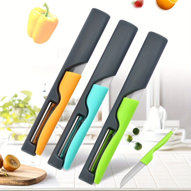 Stainless Steel Pocket Knife Set With Melon Planer Fruit Knife