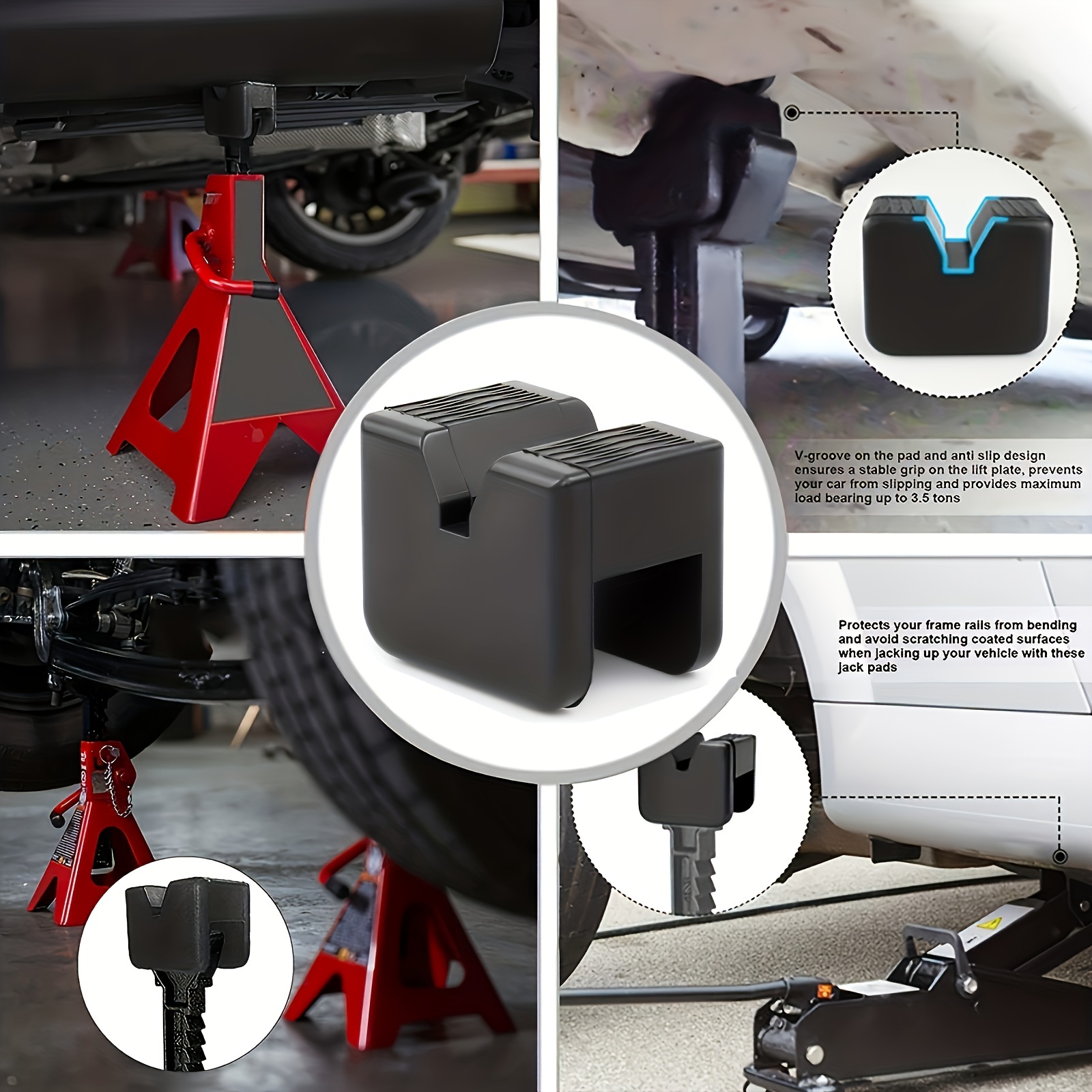 Car Jack Rubber Pad Frame Protector Adapter Top Up Tool - Temu