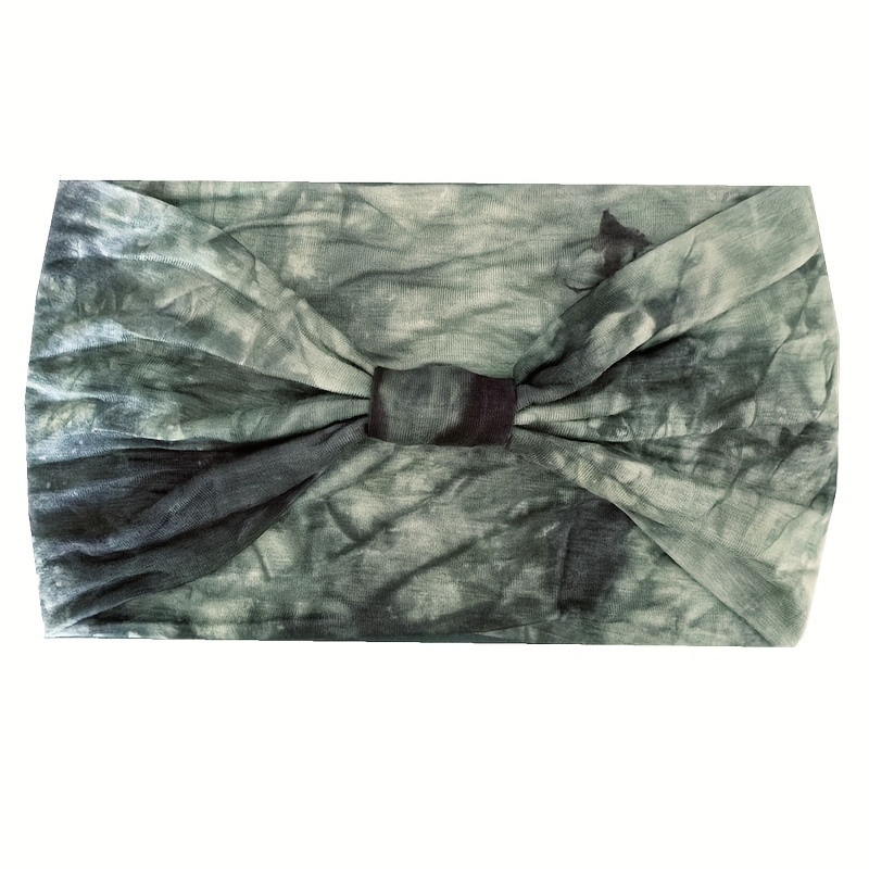 Boho Tie Dye Wide Head Wrap Turban Stretch Headband