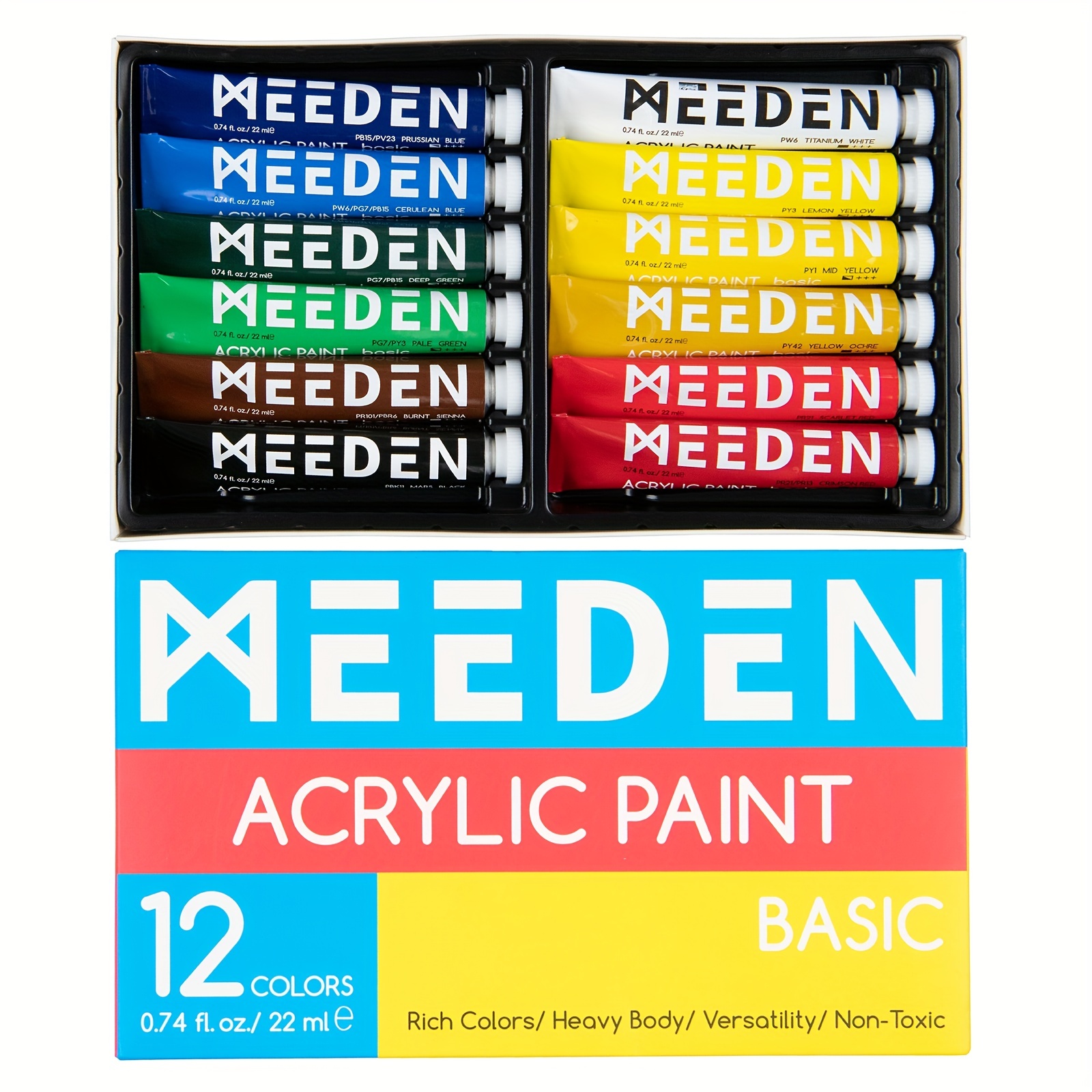 Meeden Acrylic Painting Set, Metallic Acrylic Paint Set With