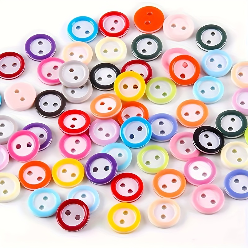 Mixed Color Round Resin Buttons Sewing Buttons Clothes - Temu