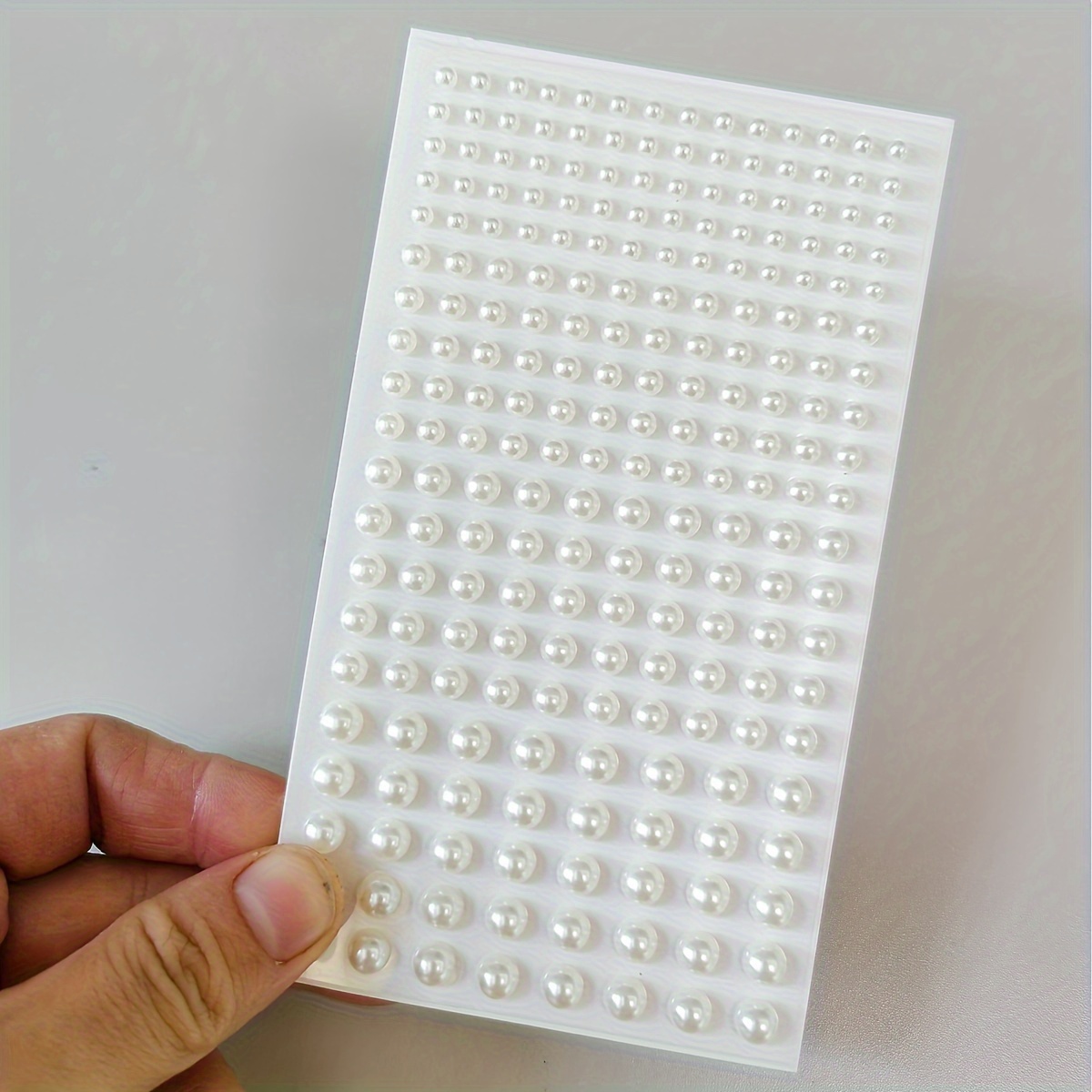 Self-adhesive Pearl Stickers, White Flat Back Pearl Stickers For Face  Beauty Makeup Nail Art Phone DIY Crafts Home Decoration Clipping Decoration