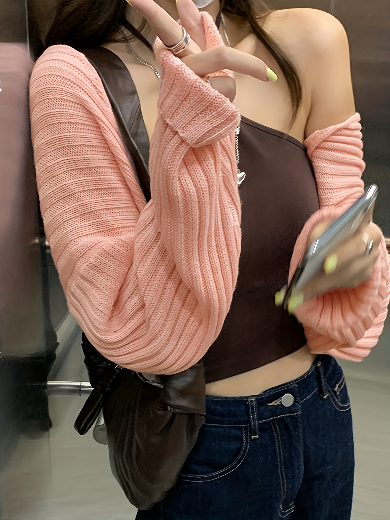 Peach on sale shrug cardigan