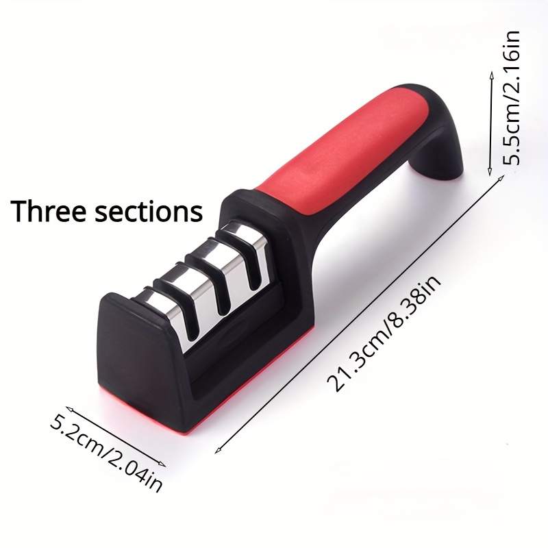 Hand-held Three-stage And Four-stage Knife Sharpener For Home