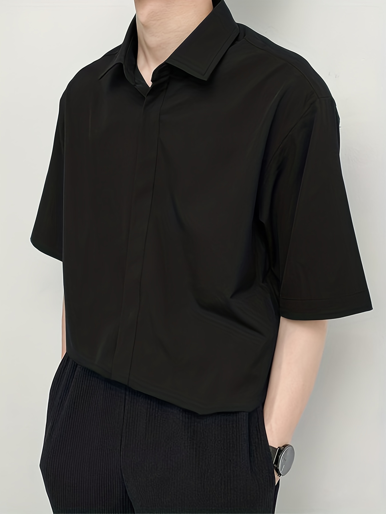 Camiseta Estampado Coreano Camiseta Manga Corta Cuello - Temu
