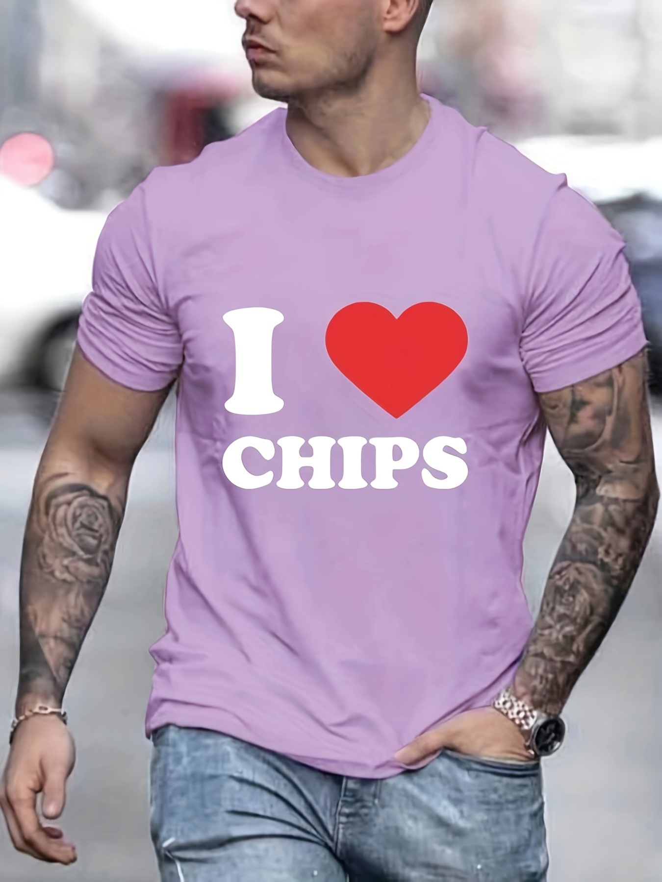 DHPSHOP I Love Fish And Chips T-Shirt, Long Sleeve, Sweatshirt, Hoodie - Funny British Food Graphic Apparel - View #6
