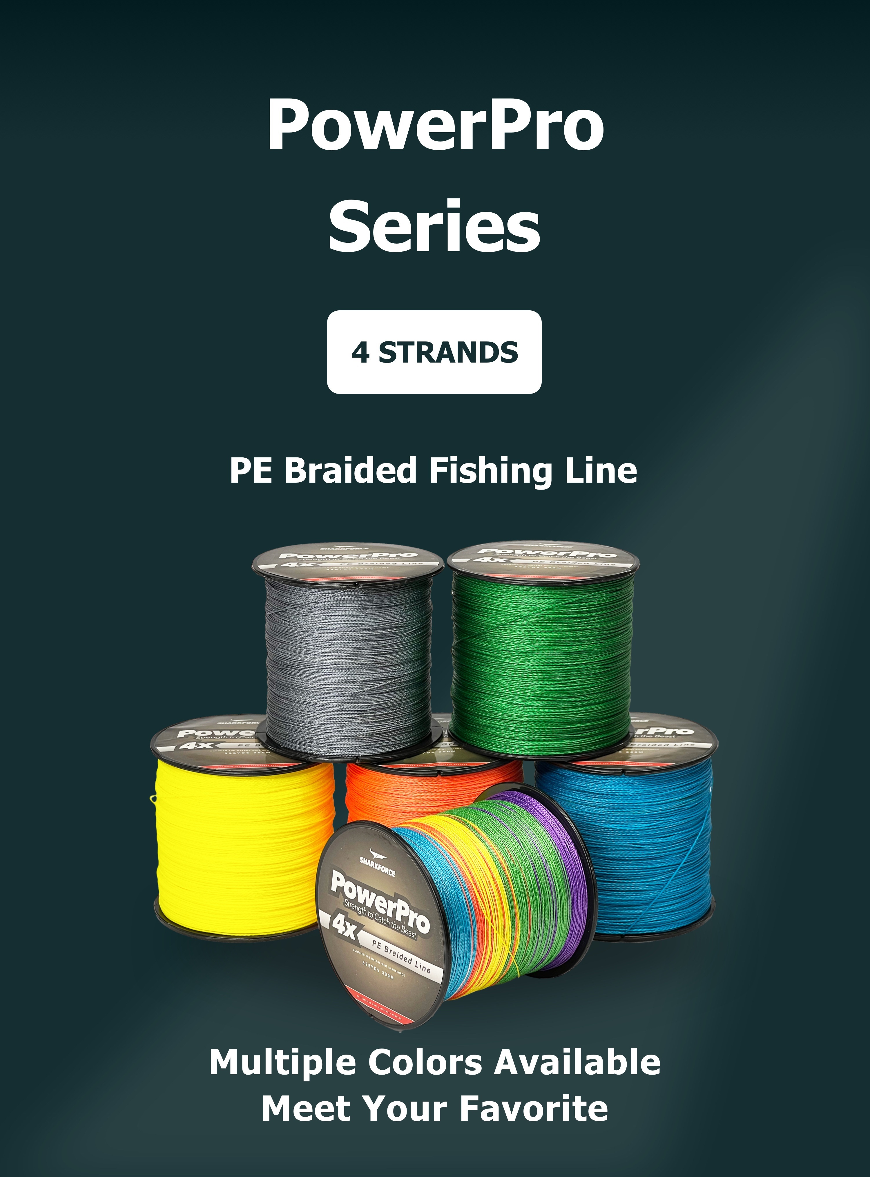 300M Braid Fishing Line 4Strands Fishing Braid Power Pro Multifilament  String 4X Wire Cord For Fishing 0.2MM-0.265MM Diameter