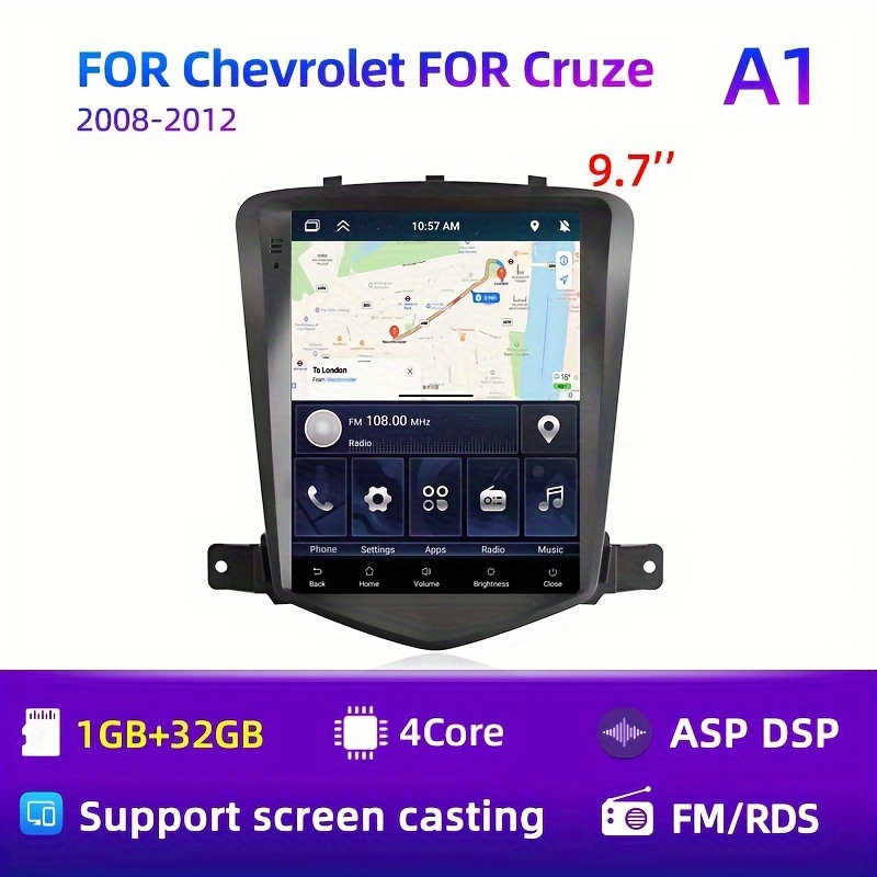 For Chevrolet For Cruze Radio 2008 - 2012 Car Stereo 9.7 '' Touch Screen  Navigation System With GPS WiFi FM For Android radio