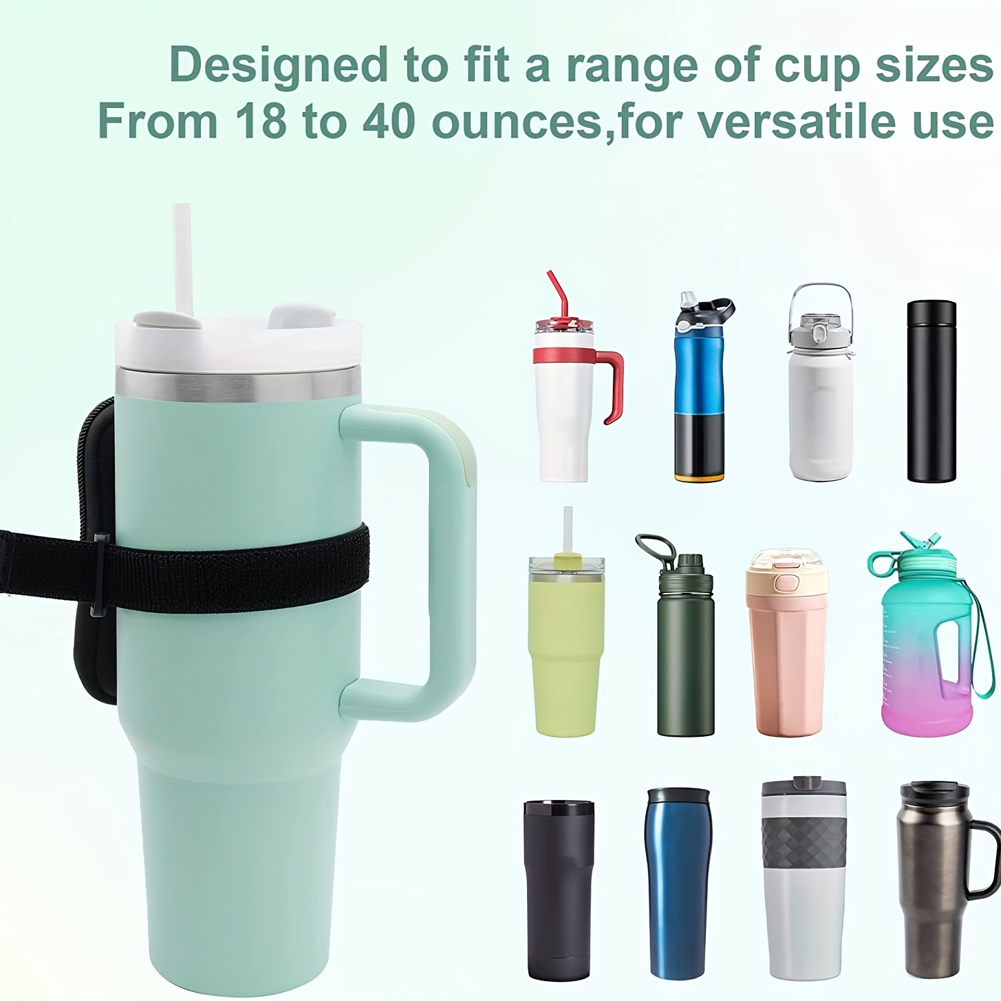 Water Bottle Pouch For Stanley Quencher & Stanley Iceflow, Gym Accessories  For Women And Men, Tumbler Pouch With Pocket For Cards, Keys, Wallet,  Earphone, Back To School Supplies - Temu