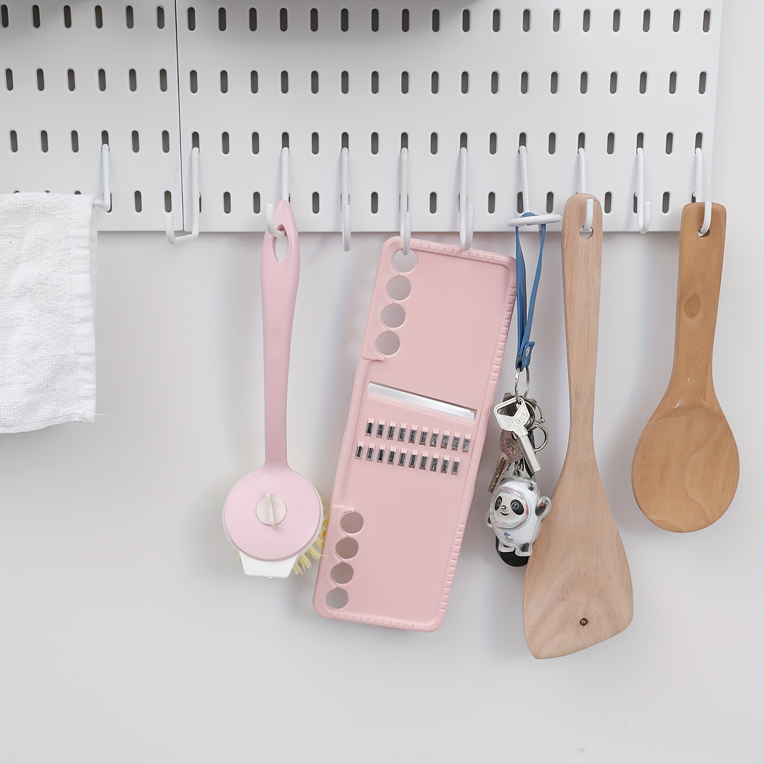 1pc Punching Wall Storage Rack Easy Installation Household Hole Board Wall Shelf