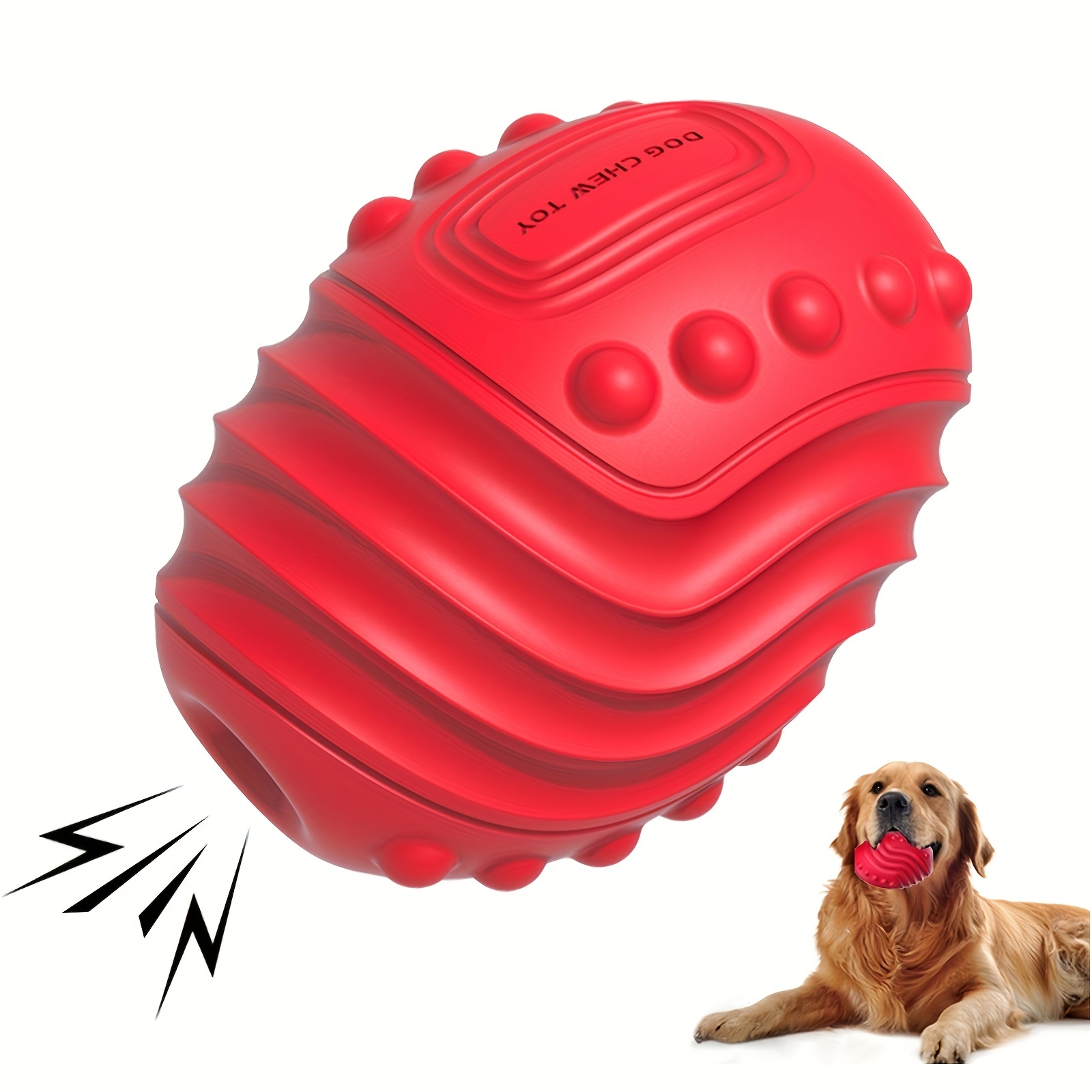 Indestructible Dog Chew Toy Interactive Ball For Aggressive - Temu