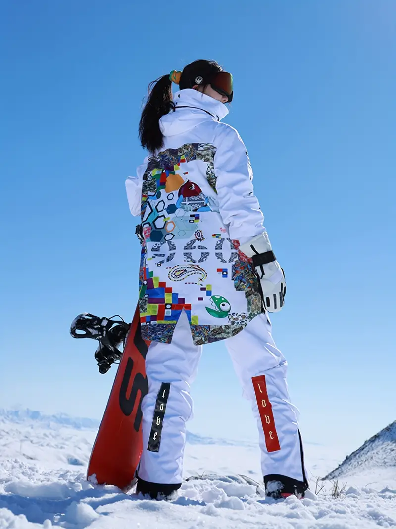 Traje De Esquí Para Mujer, Chaqueta De Esquí A Prueba De Viento Y Agua Y  Peto De Nieve, Ropa De Exterior Para Mujer