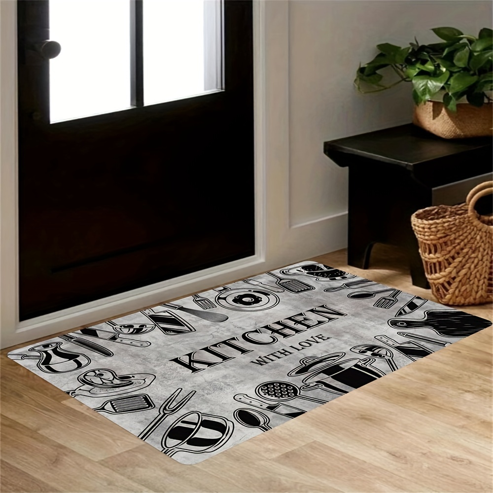 Super Absorbent Floor Mat Anti Slip In Stock Quick Drying Bathroom Mat  Floor Carpet Easy To Clean Home Oil Proof Kitchen Rug