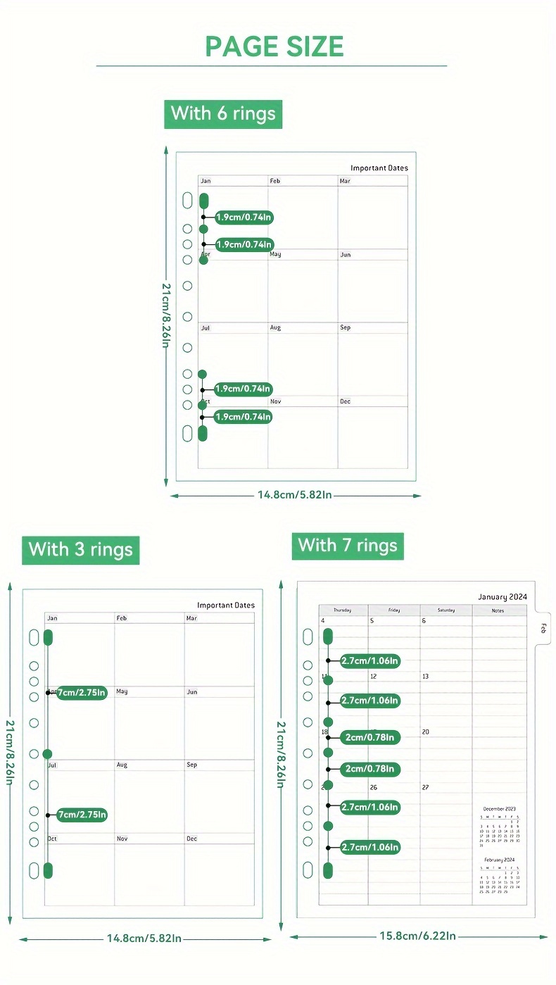 2024 Daily Planner with Index Tab