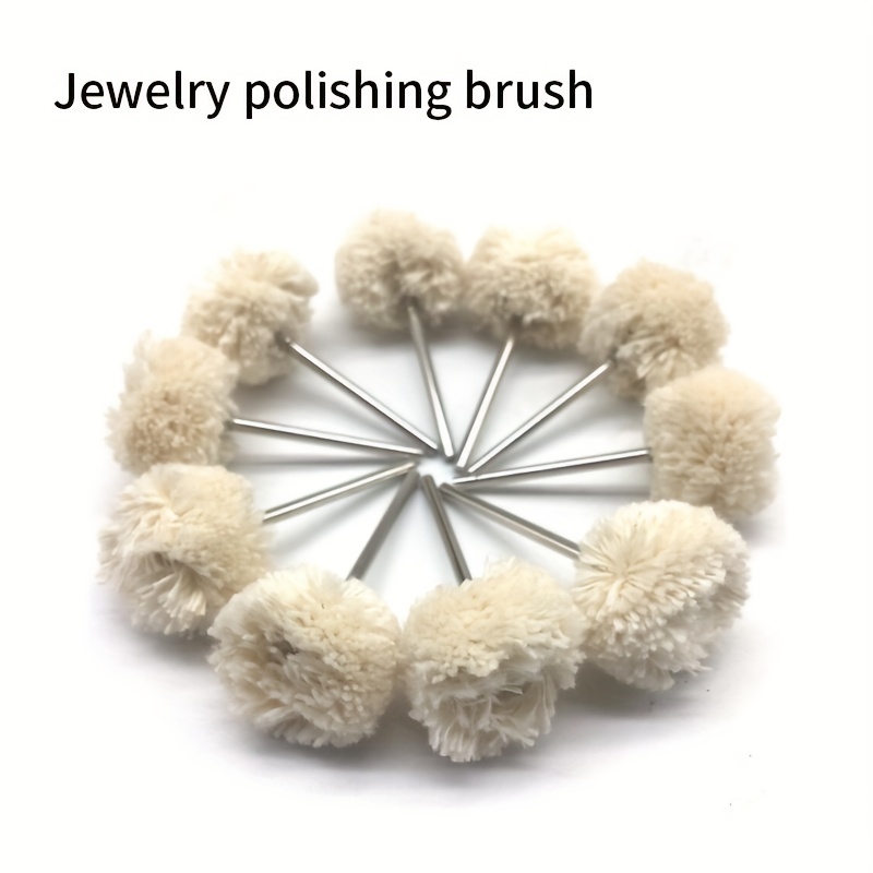 

10pcs Polishing Wheels Wool/cloth Buffing Pad Jewelry Abrasive Brush Accessories For Rotary Tools Practical Convenient For Jewelry Making