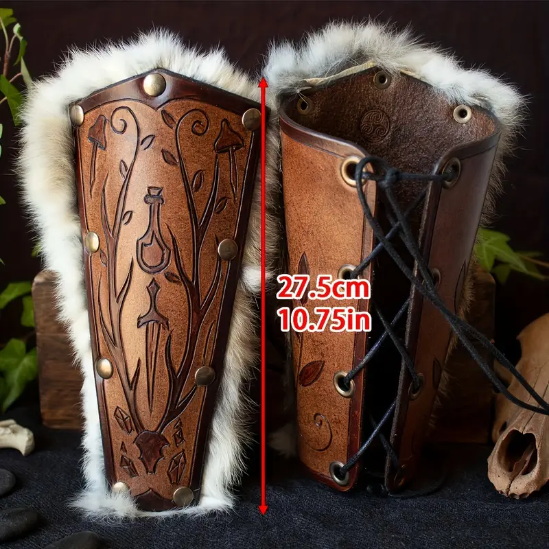 1pc 2pcs Renaissance Medieval Knight Viking Bracers Exquisite Pu