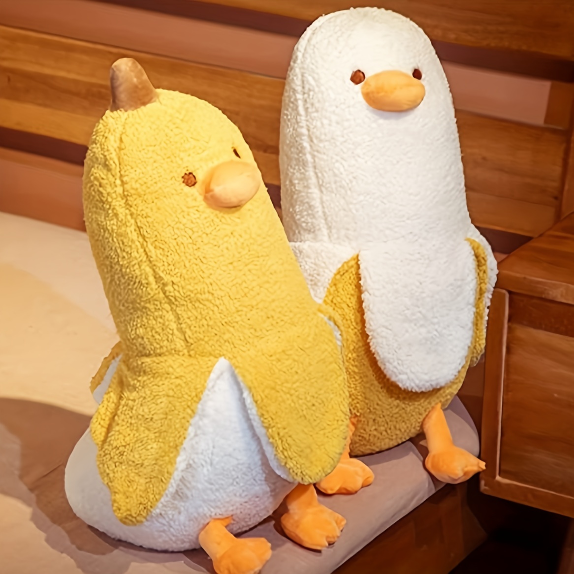 Peluche de pato de 11.8 in, 8 accesorios kawaii, regalos de cumpleaños  (blanco amarillo)