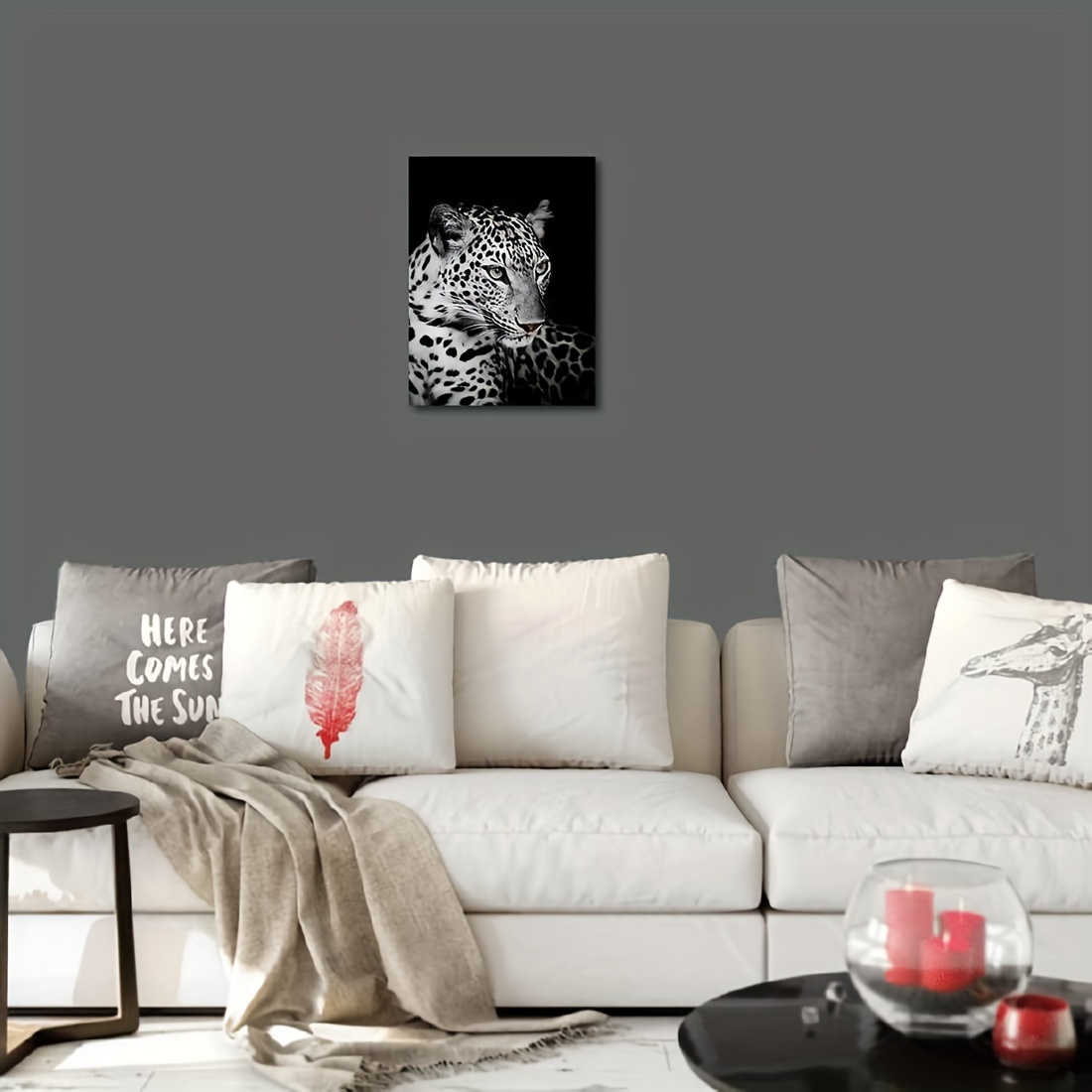 Album Poster Black White Tiger Canvas Wildlife Picture Wall - Temu