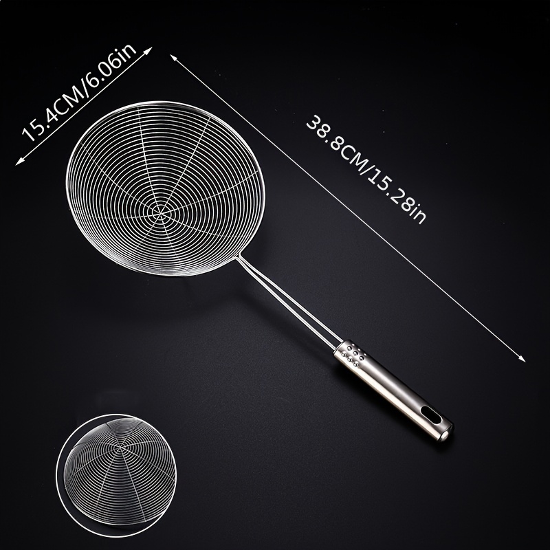 Strainer Ladle, Stainless Steel Wire Skimmer Spoon With Handle