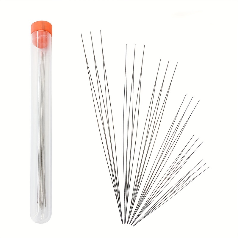 3/6PCS Curved Beading Needles Stainless Bead Spinner Needles Thin