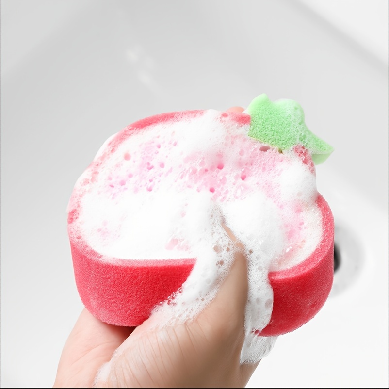 Reusable Strawberry Shaped Sponge For Easy Dishwashing And - Temu