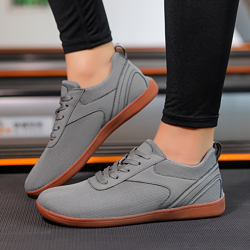 Women's Minimalist Lace up Mesh Athletic Walking Shoes Breathable