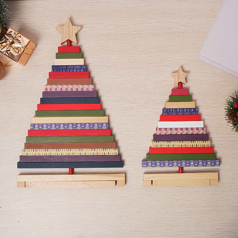 Wooden Christmas Tree Shape With Lanyard Winter Scene we - Temu