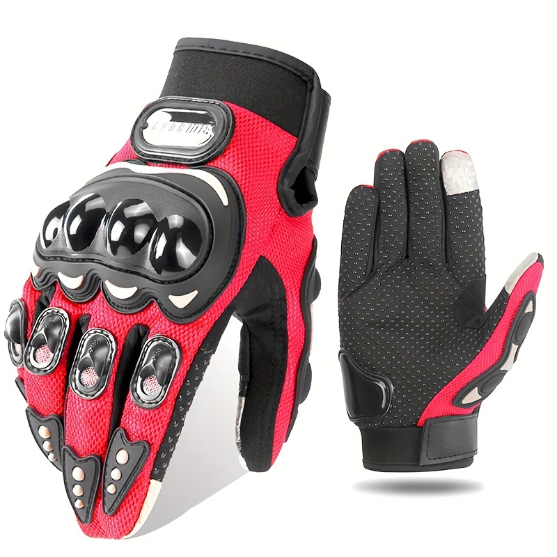 Guantes táctiles de Moto para hombre, manoplas de dedo completo para  motociclista, equipo de carreras de Motocross, moda de verano - AliExpress