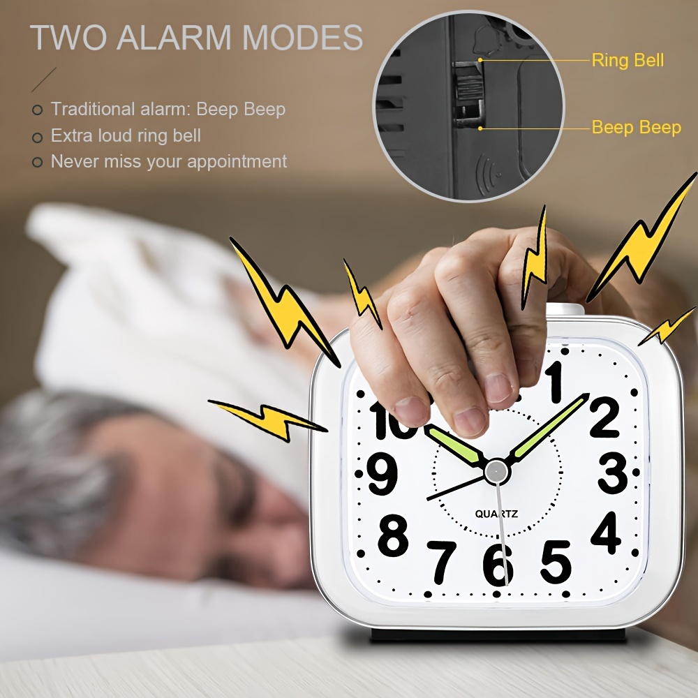 Bedside Analogue Alarm Clock Silent Analogue Alarm Clock Without