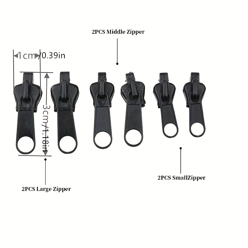 57pcs/set Zipper Pull, Replacement Zipper Slider, Zipper Repair Kit, Fix  Zipper Repair Kit For Repairing Coats, Jackets, Metal Plastic And Nylon Coil