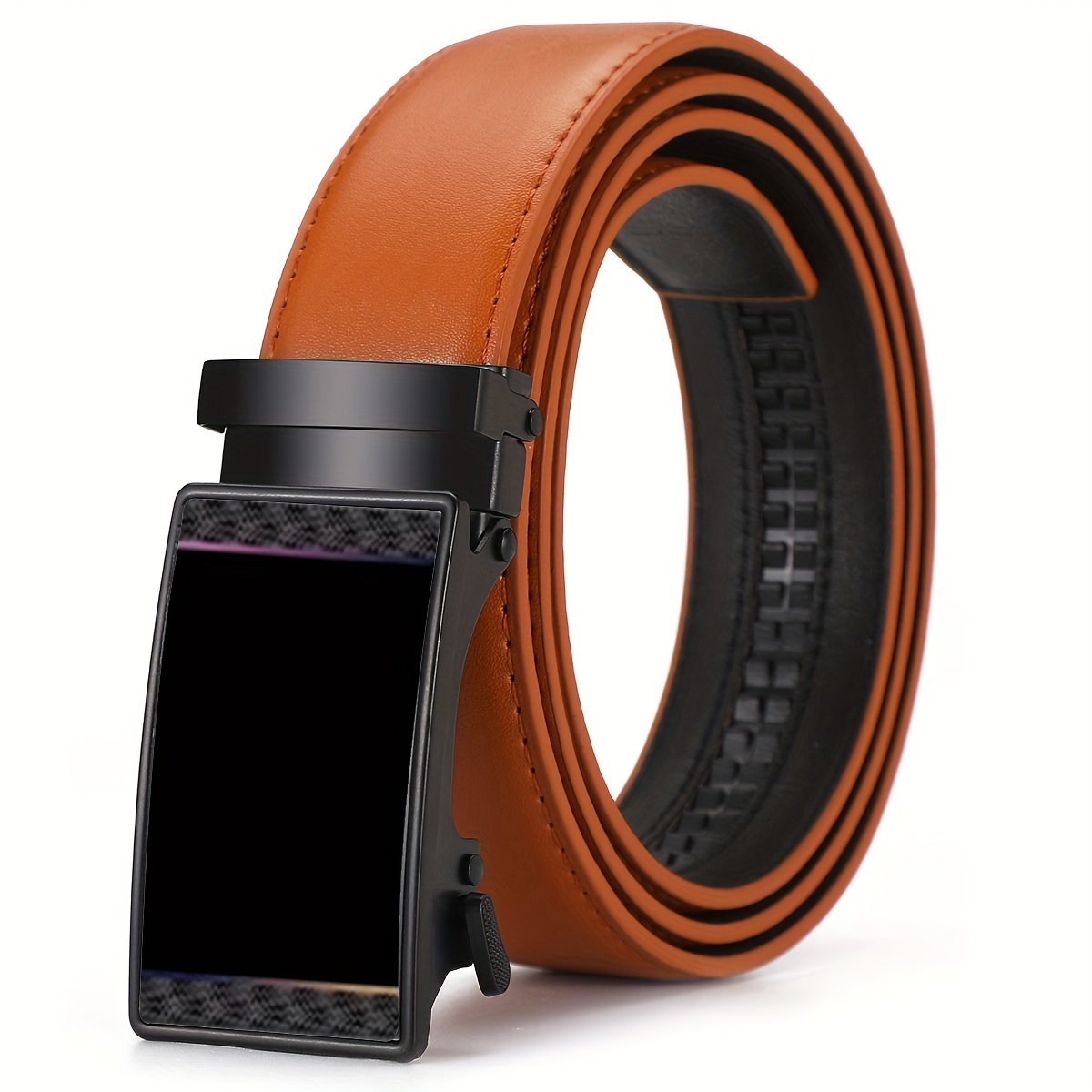 B>Drowsmen</b> <b>Belt</b> <b>men,leather</b> <b>ratchet</b> <b>belt</b> <b>1</b> <b>3/8</b>" <b>with Click</b