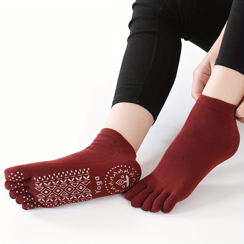 Solid Color Ballet Gripper Socks - Temu