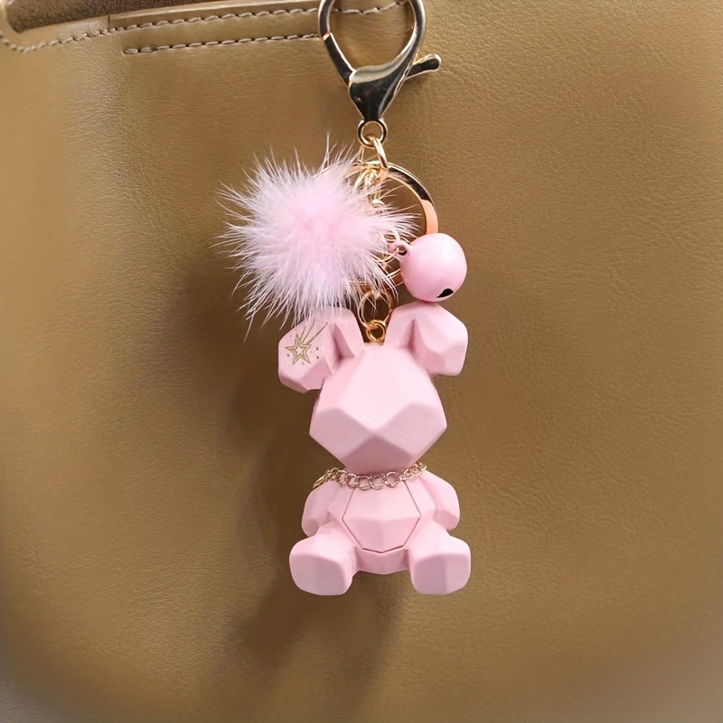 1pc Leather Bear Keychain Satchel Bag Baby Bear Keychain Bag Accessories  For Women Car Keychain For Girls Kids Mom Dad Decorative Gift, Save Money  On Temu