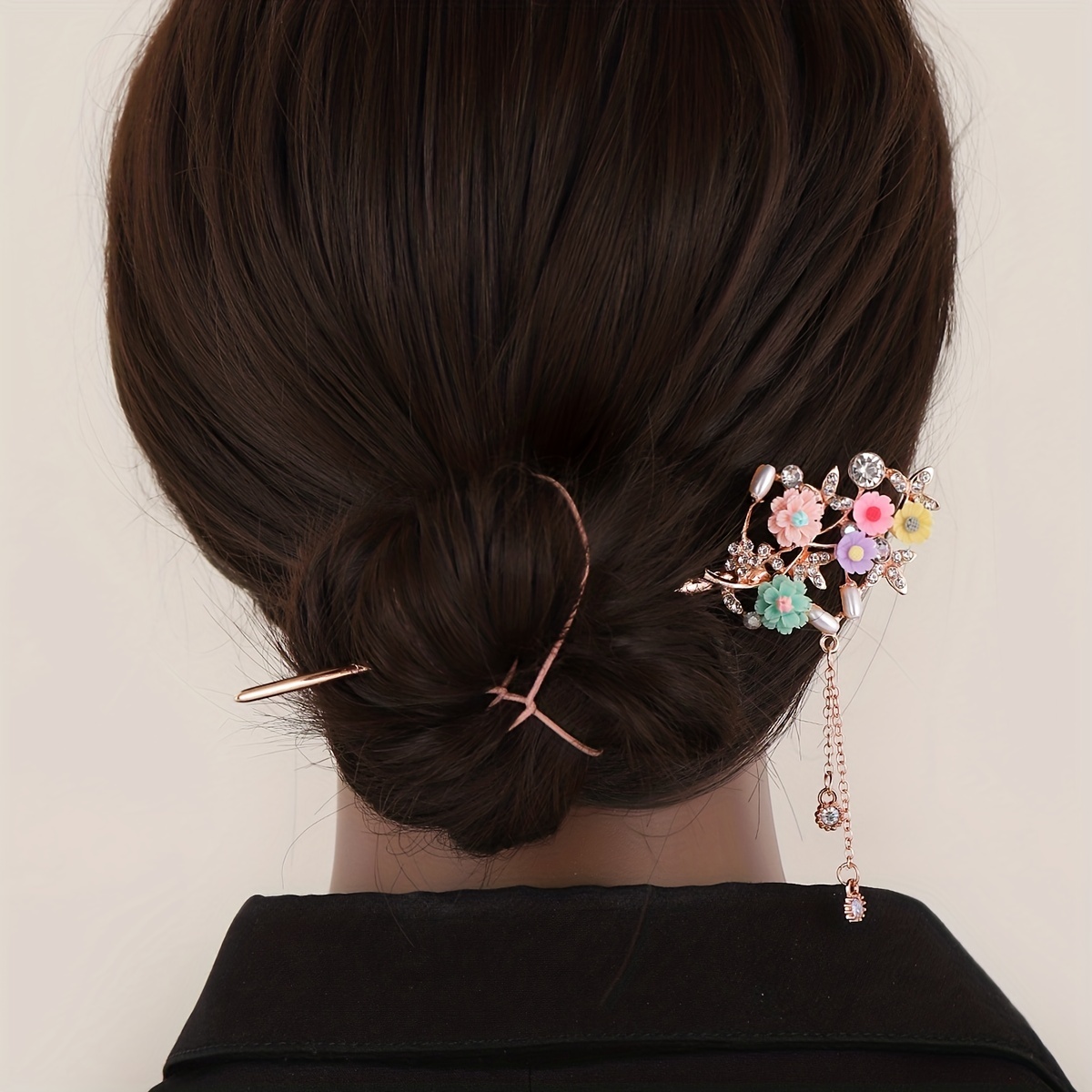 Chinese Hair Pin Hair Making Accessories Hair Stick Bun Hair Styling Pin  with Tassel for Women Girls Long Curly Hair