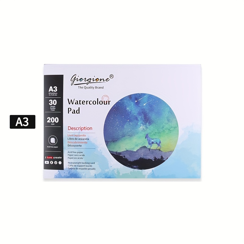A3/A4/A5 Acrylic Painting Paper 12 Sheets Exercise Book Artist Supplies  Large Canvas Paint Book Cotton Paper Oil Painting - AliExpress