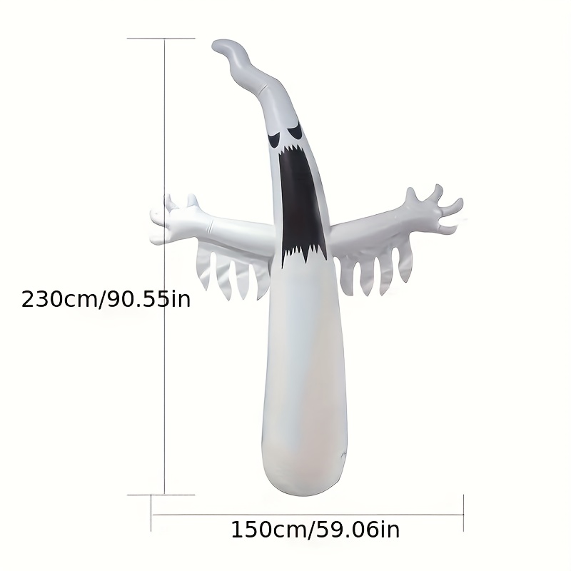 12 ft halloween inflatable towering terrible spooky ghost with build in led remote control for halloween ghost ornament home decor gift party indoor outdoor yard garden lawn decor details 8