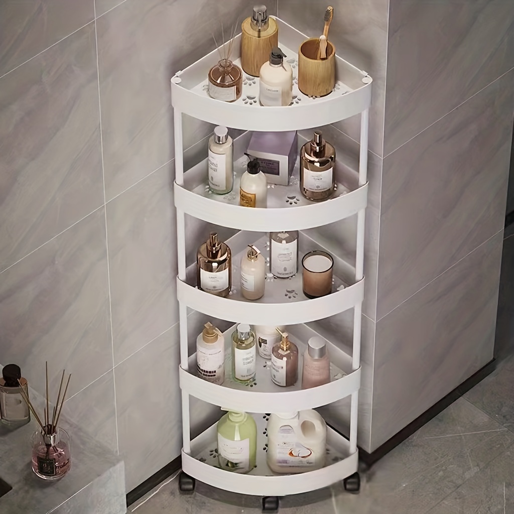 Small Stroller Corner Rack Shelf Floor Kitchen Storage Rack