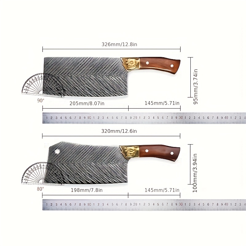 Plys Kitchen Knife, Forged Large Chopping Knife, Sharp Slicing Knife For  Home Outdoor Cooking - Temu