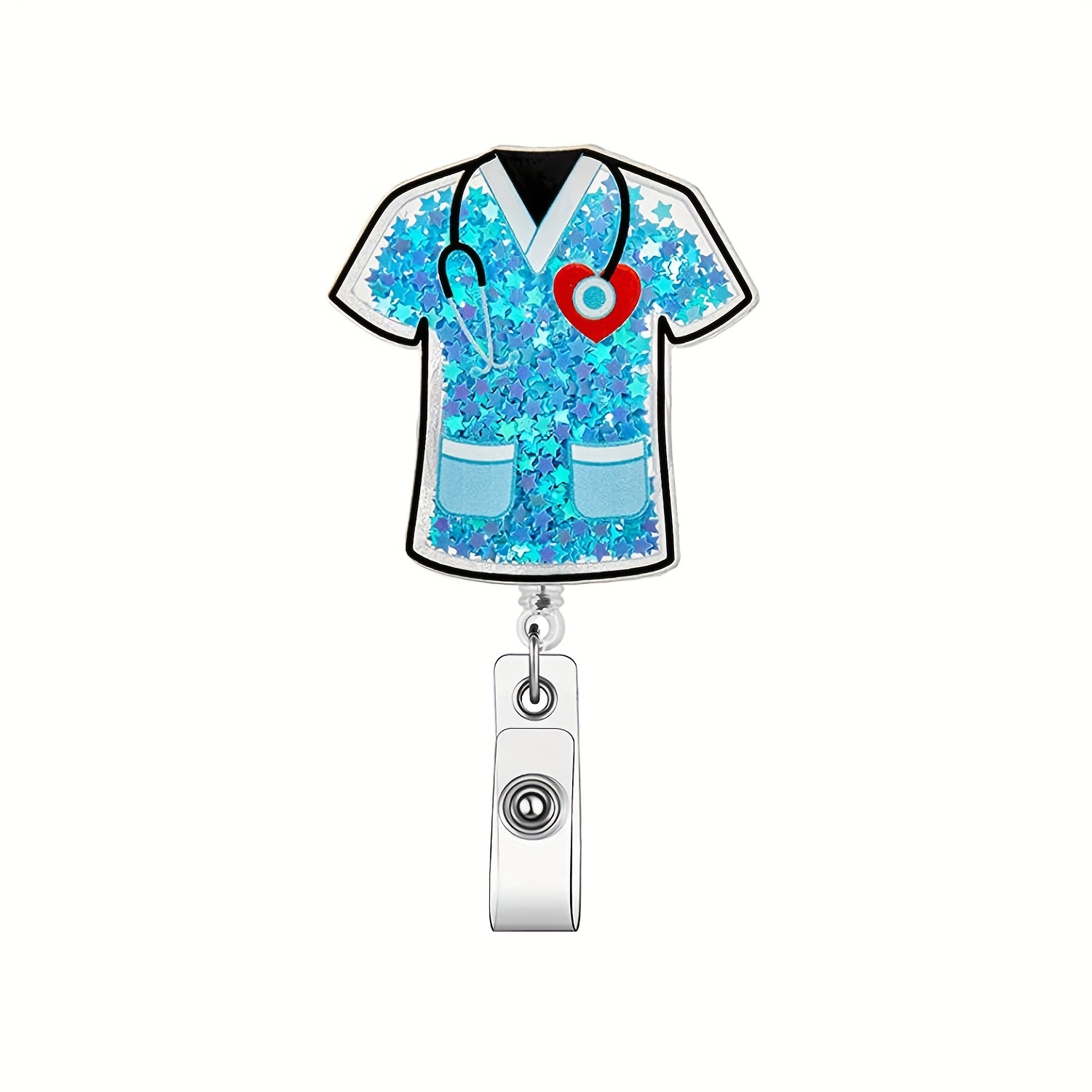 Glitter Acrylic Stethoscope Doctor Nurse Clothes Easy Pull - Temu