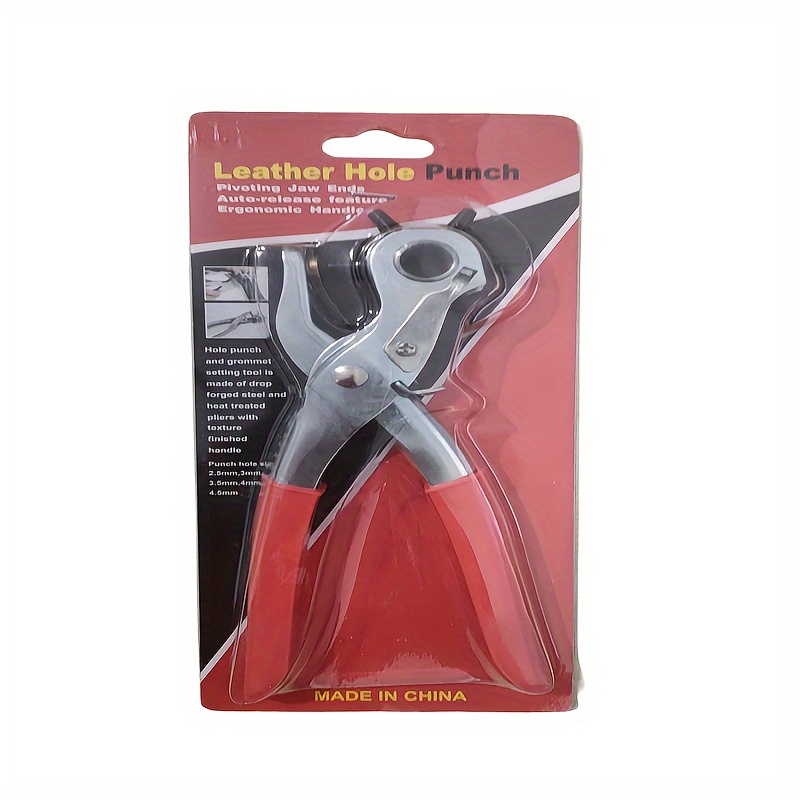 Leather Hole Punch,9 Belt Hole Puncher for Leather Heavy Duty, 6