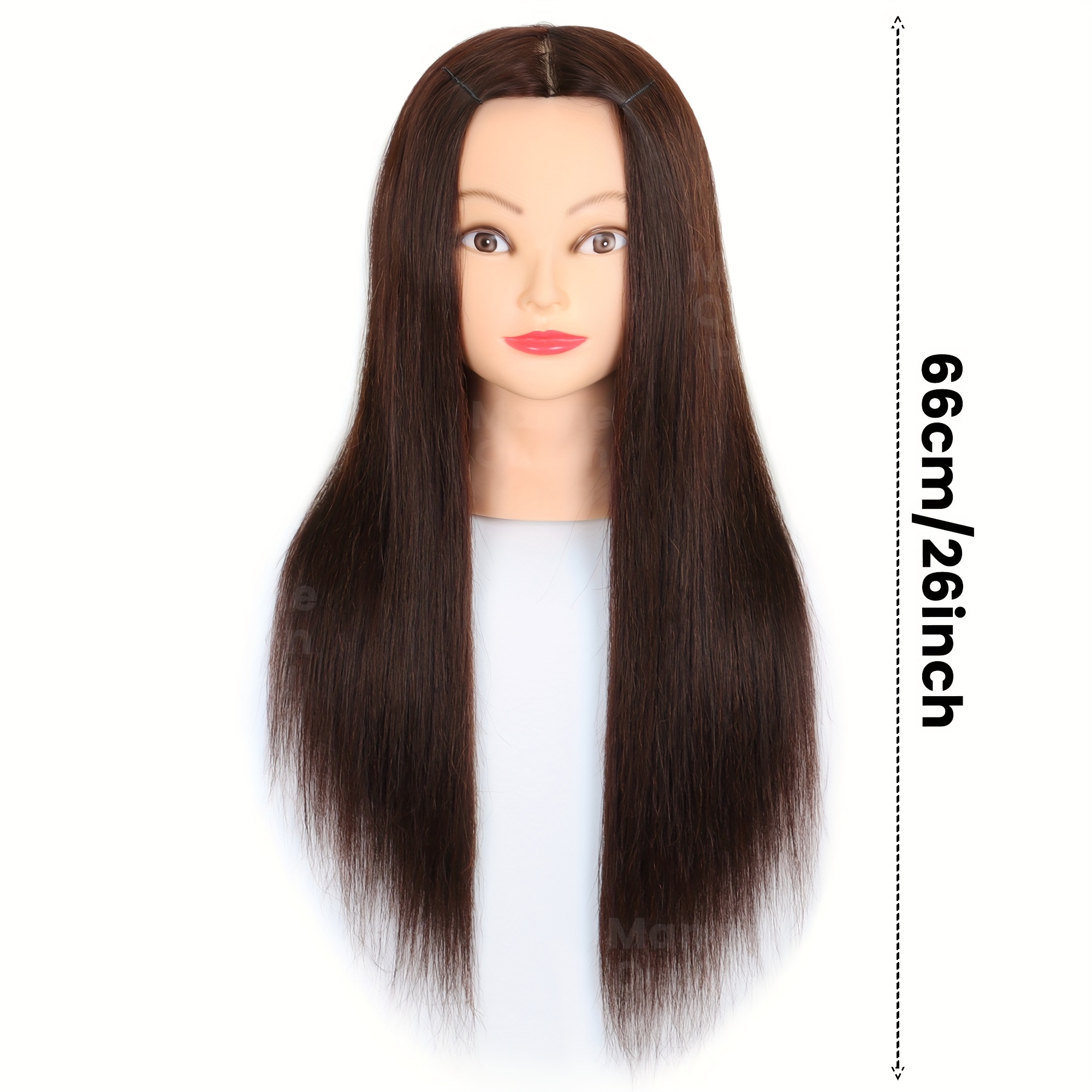 Blonde Mannequin Head With 80% Real Human Hair Long Hair - Temu