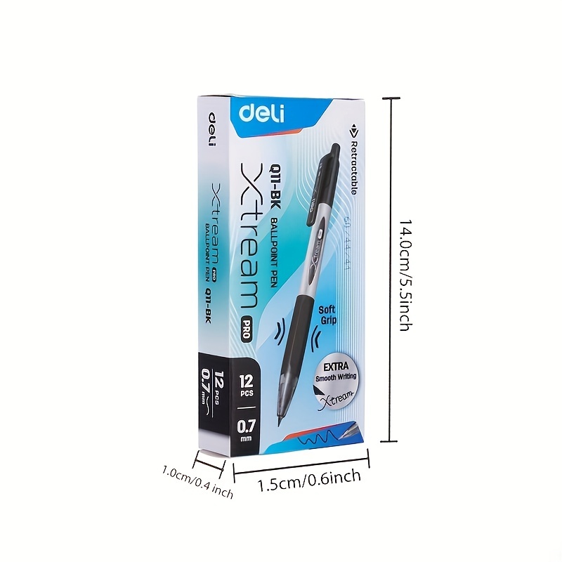 Bolígrafo Retráctil Ball Point Pen 0.7mm, Azul - Deli Xtream 