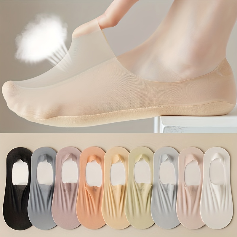 Solid Invisible Socks Lightweight Breathable Low Cut Ankle - Temu