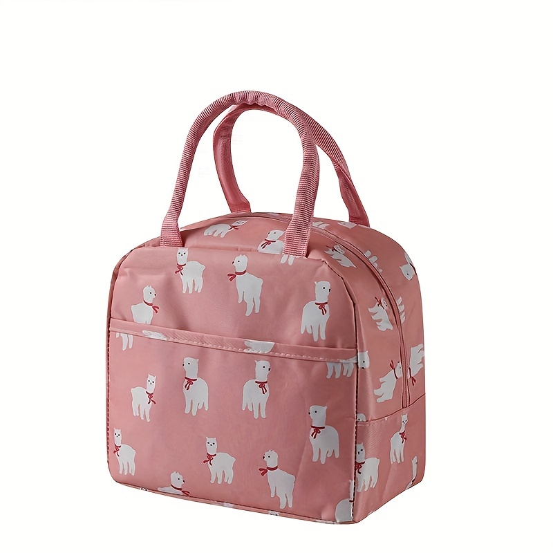 Flamingo Pattern Insulated Lunch Bag, Modern Reusable Portable Lunch Bag  For Office Work School Picnic Beach - Temu