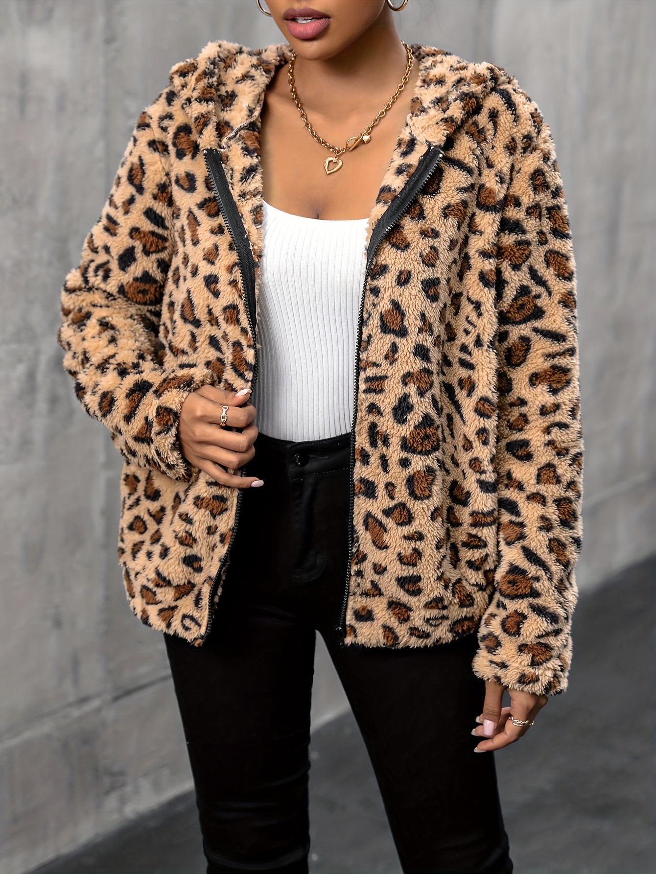 Leopard print 2024 hoodie womens