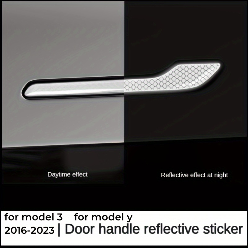 Luminous Car Door Handle Cover, Fluorescent Door Handle Anti Scratch Patch  Protector For Model 3 Y