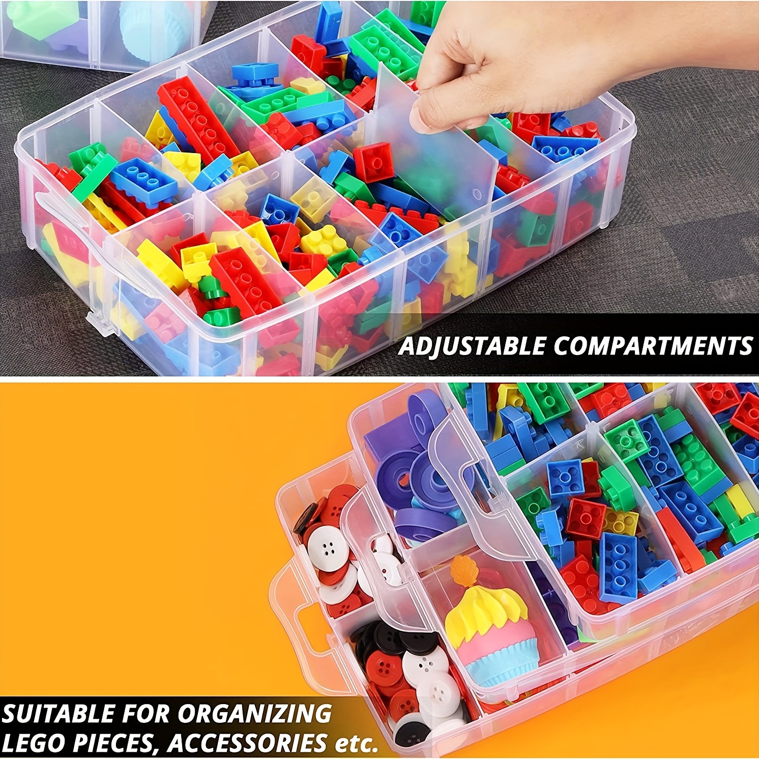 Clear Plastic Organizer Jewelry Box Bead Storage Container Case with  Removable Dividers - China Clear Storage Box and Plastic Jewelry Box price