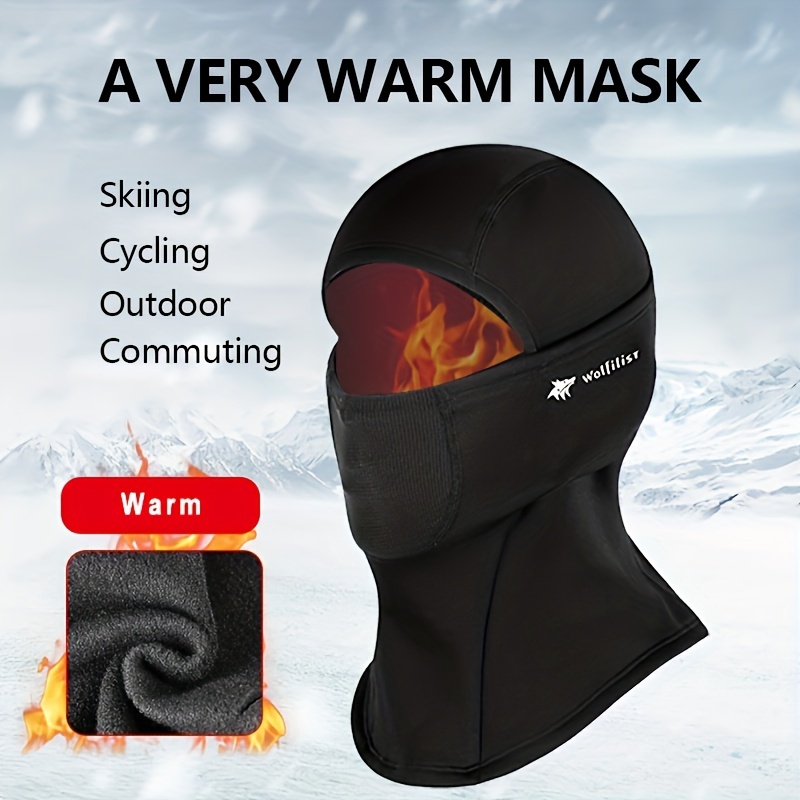 Wolfilist Balaclava Face Mask, Cold Weather Winter Fleece Thermal Ski Mask Cover for Men Women, Warmer Windproof Breathable, Cold Weather Gear for Skiing