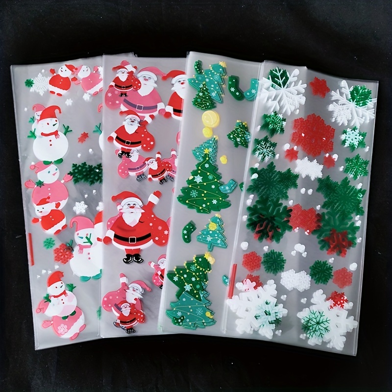 Christmas Santa Claus Snowflakes Xmas Packaging Pouch - Temu