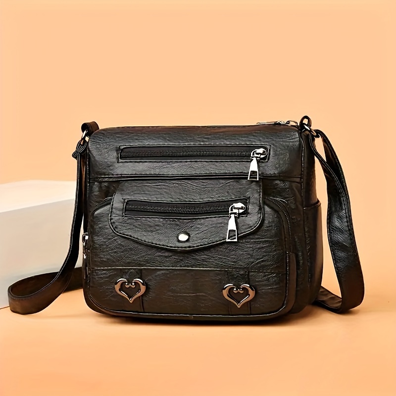 【COSYHARU】Multi-pocket vintage cross bag vintage multi pocket crossbody bag retro shoulder bag - Temu